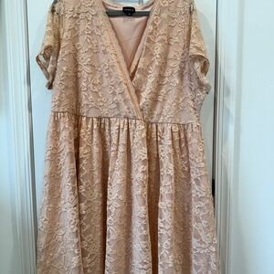Torrid Lace Dress in Soft Pink